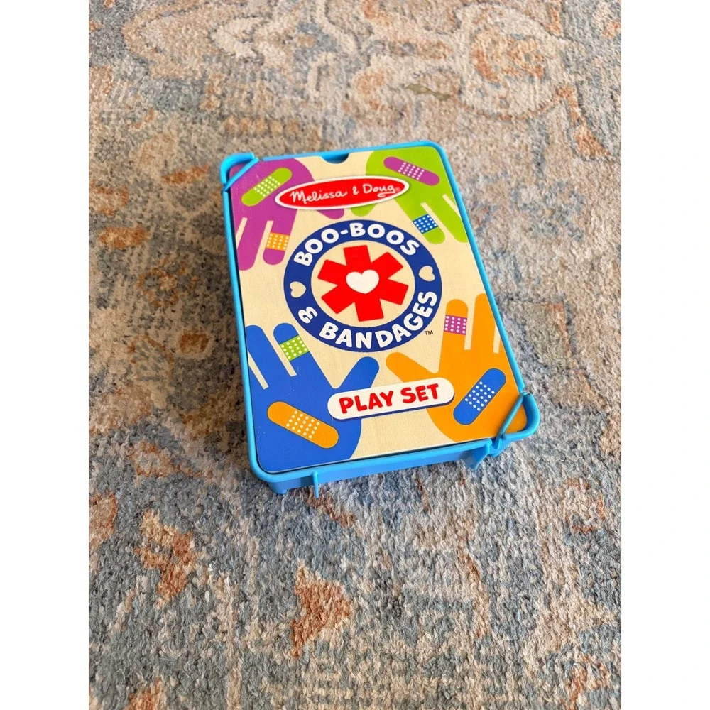 Melissa & Doug Boo-Boos & Bandages Reusable First Aid Pretend Play Set Kids Toy